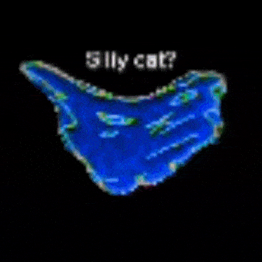 a pixel art drawing of a silly cat