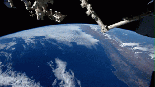 Space Station Earth Orbit GIF