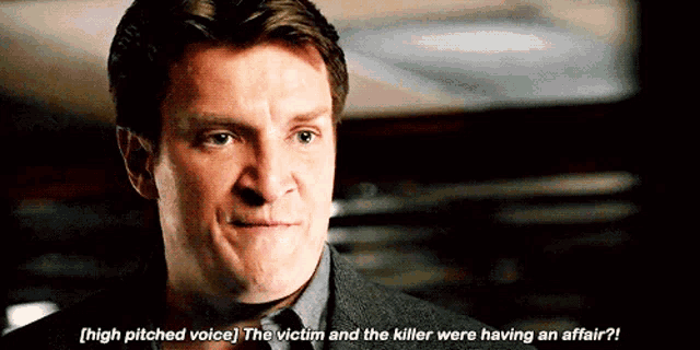 a man with a high pitched voice is talking about the victim and the killer