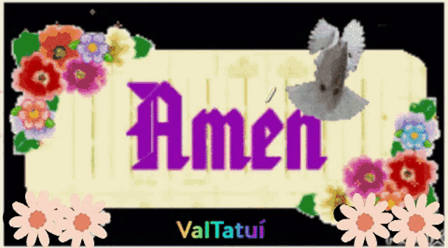 a sign that has the word amen on it