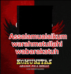 a black and red poster with the words assalamualaikum warahmatullahi wabarakatuh