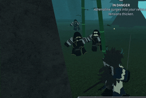 a screenshot of a video game with the words in danger