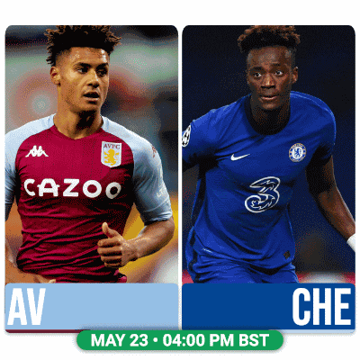 two soccer players one from cazoo and the other from chelsea are shown