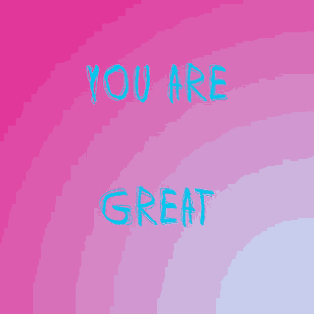 a pink background with the words " you are a cutie " written in blue