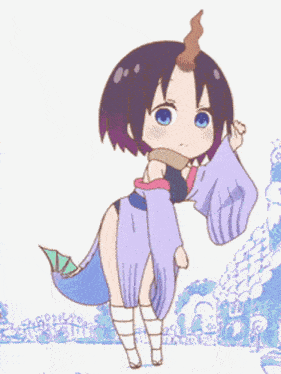a cartoon of a girl with a horn on her head .