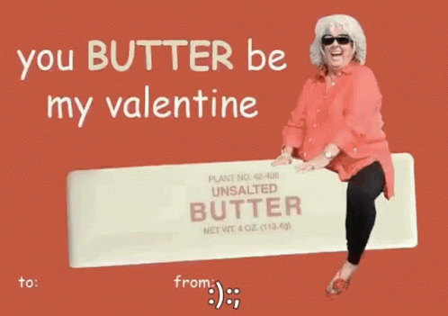 V Day Cards Valentines Day GIF - V Day Cards Valentines Day You Butter Be My Valentine GIFs