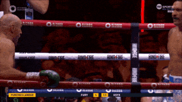 a boxing match between fury and usyk is being shown on tnt sports