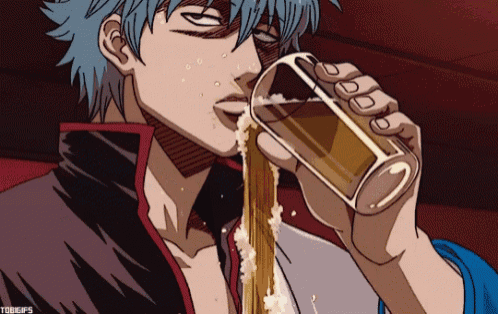 a drawing of a man drinking from a glass with a watermark that says tobegfs
