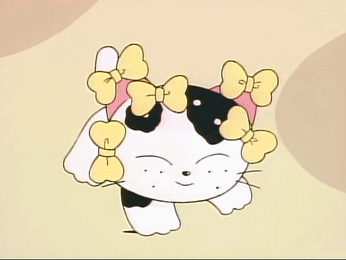 Tama And Friends Happy Cat GIF - Tama And Friends Happy Cat Bows GIFs