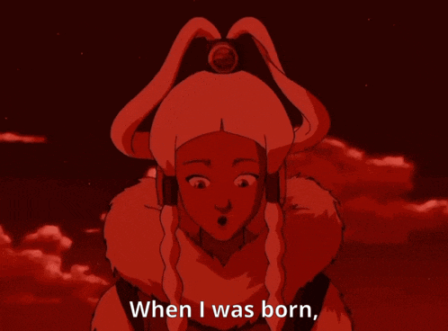 a red cartoon character with the words " and very weak " next to her