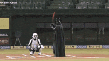 Starwars Baseball GIF - Starwars Baseball Darth Vader GIFs
