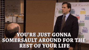 The Office Somersault GIF