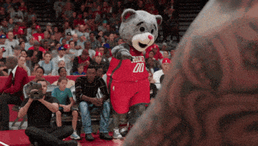 Houston Rockets Clutch The Bear GIF - Houston Rockets Clutch The Bear Dancing GIFs