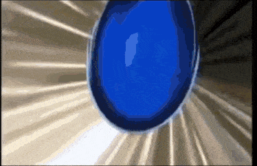 a blue circle with rays coming out of it in a video game