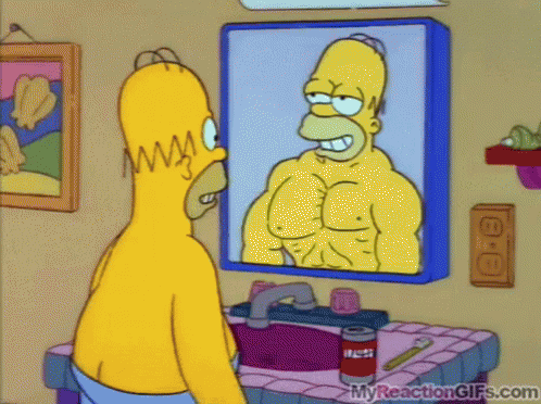 Homer Flexing GIF