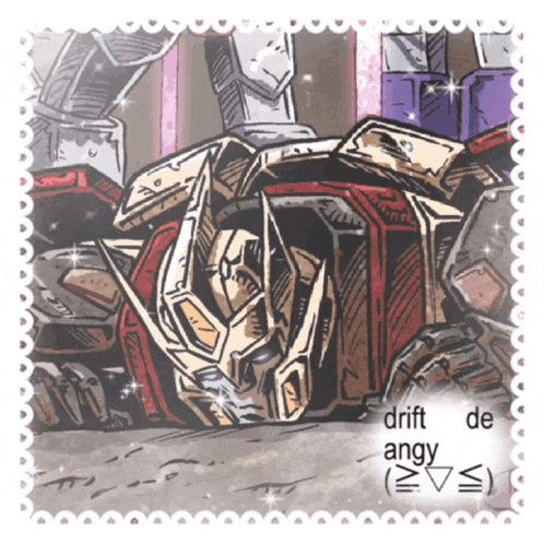 a drawing of a robot with the words drift de angy on it