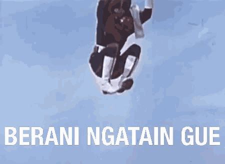 a person is jumping in the air with the words kick in red