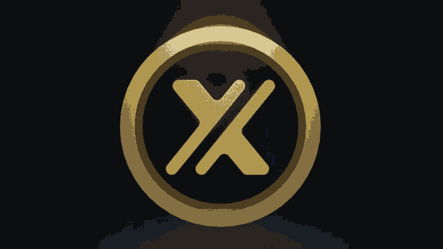 the letter g is glowing in the dark and has a gold circle around it