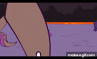 a cartoon of a yellow explosion with the words make a gif.com below it