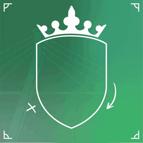 a goal sign with a crown on it