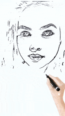 a close up of a woman 's face with a capcut watermark