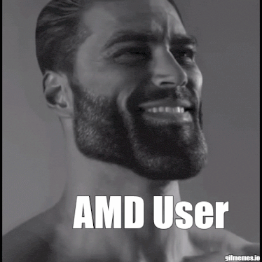 a black and white photo of a shirtless man with the words amd user on his chest .