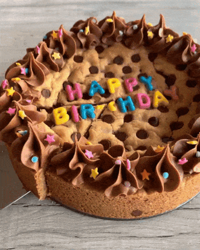 Happy Birthday Cookie Cake GIF - Happy Birthday Cookie Cake Cake GIFs