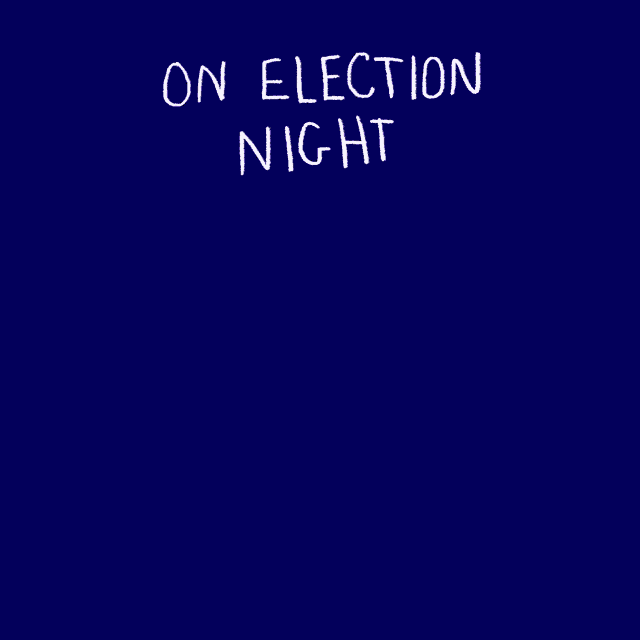 on election night do n't be violent written on a blue background