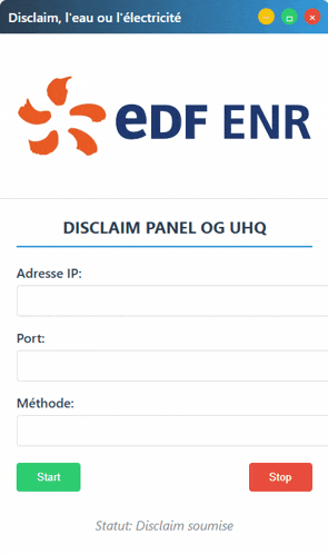 a screen shot of a edf enr app