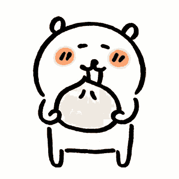 a cartoon drawing of a bear holding a small animal