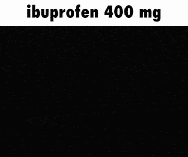 an ad for ibuprofen 400 mg shows a sphere with a yellow circle in the middle