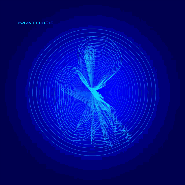 a blue background with the word matrix on the top