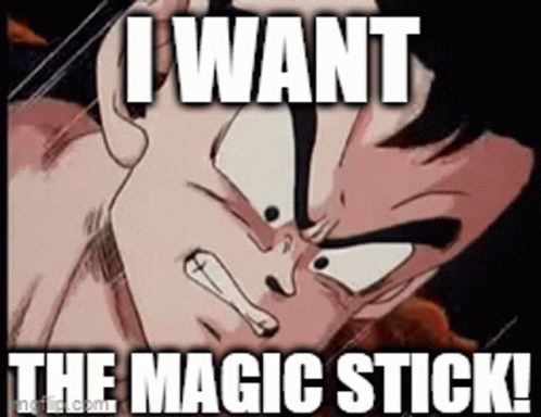I Want The Magic Stick Goku GIF - I Want The Magic Stick Goku Big Green Dub GIFs