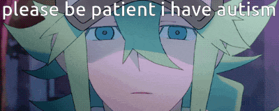 a picture of a person with the words please be patient i have autism on it