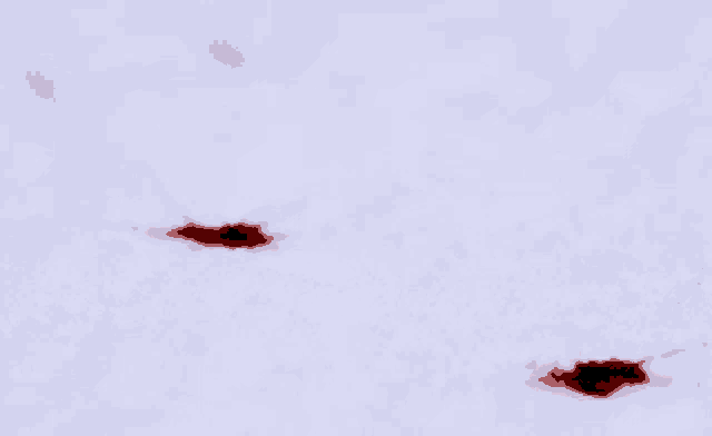 blood stains on a white surface with a few drops