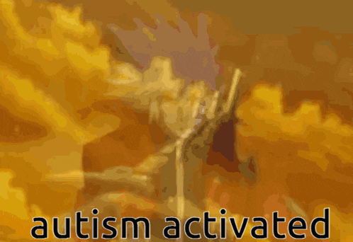 a blurry picture of a person with the words autism activated on the bottom