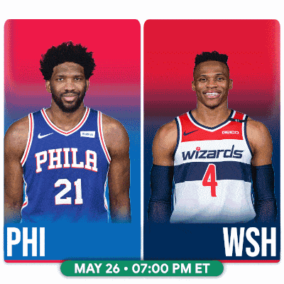 philadelphia and washington wizards are playing on may 26