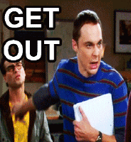 Out GIF - Sheldon Cooper Get Out Big Bang Theory GIFs