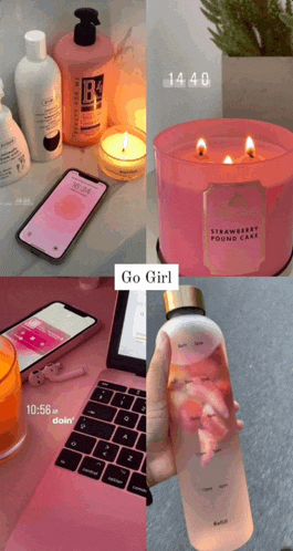 a collage of images with the words go girl on the bottom