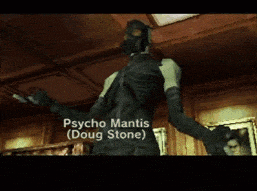 a video game character named psycho mantis is in a room