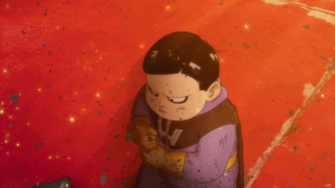 a cartoon character with the letter w on his shirt is kneeling down