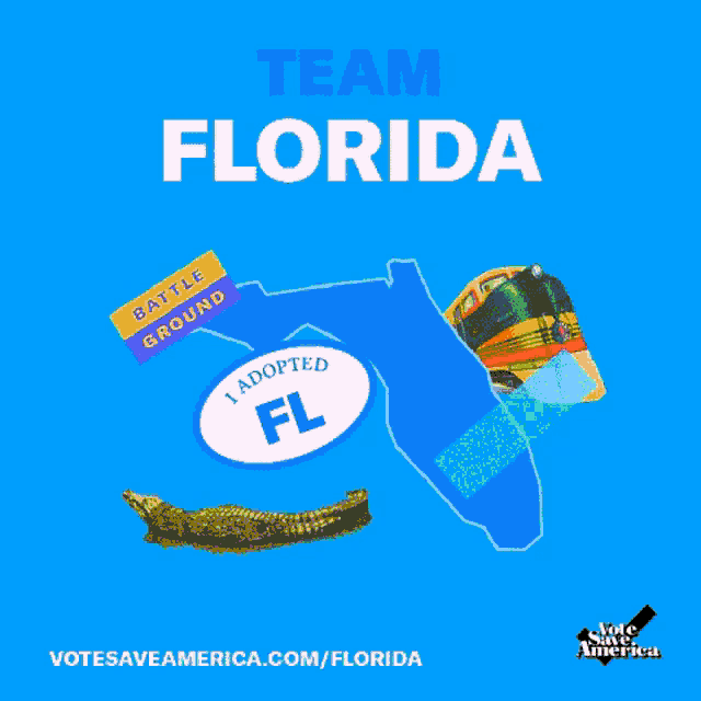 a map of florida with a sticker that says " i adopted florida "