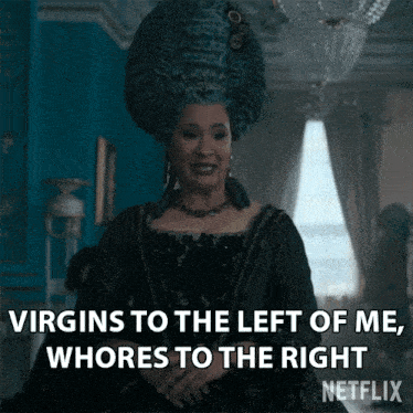 Virgins To The Left Of Me Whores To The Right Queen Charlotte GIF - Virgins To The Left Of Me Whores To The Right Queen Charlotte Queen Charlotte A Bridgerton Story GIFs
