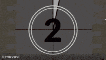 a countdown clock with the number 2 in a circle