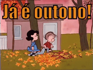Lucy Linus Olá Outono / Estações Do Ano / Calendário / Paisagem / Peanuts GIF