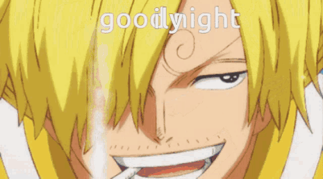 a cartoon character smoking a cigarette with the words goodnight written on the bottom