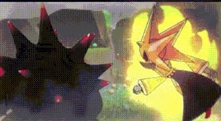 sonic the hedgehog and metal sonic are fighting each other in a video game in a cartoon .