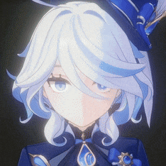 a close up of a girl with white hair wearing a blue hat
