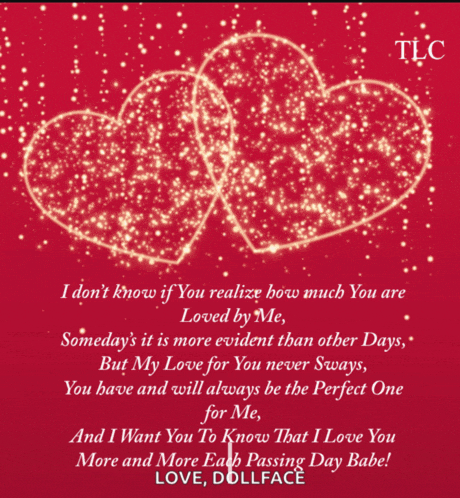 a valentine 's day card with two hearts on a red background