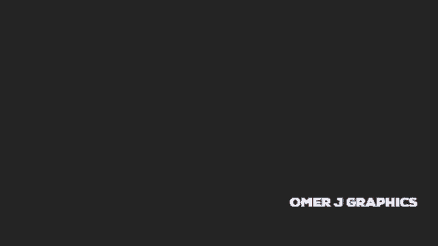 a logo for omer j graphics is displayed on a dark background